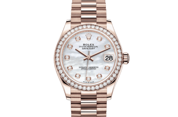 Rolex Datejust 31 Oyster 31 mm Everose gold and diamonds m278285rbr-0005