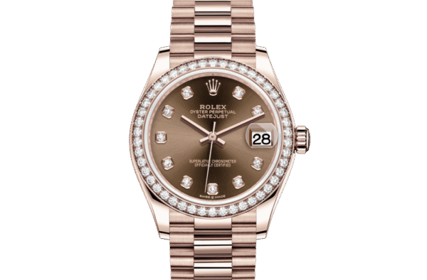 Rolex Datejust 31 Oyster 31 mm Everose gold and diamonds m278285rbr-0006