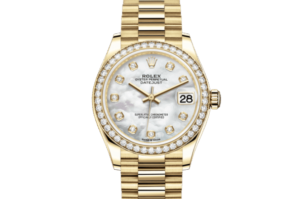 Rolex Datejust 31 Oyster 31 mm yellow gold and diamonds m278288rbr-0006