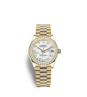 Rolex Datejust 31 Oyster 31 mm yellow gold and diamonds m278288rbr-0006