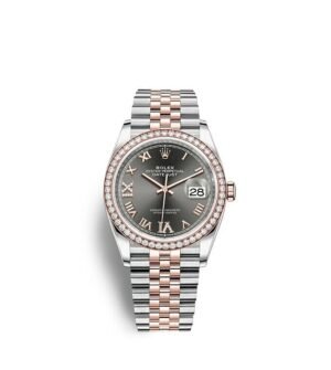 Rolex Datejust 36 Oyster 36 mm Oystersteel Everose gold and diamonds m126281rbr-0011