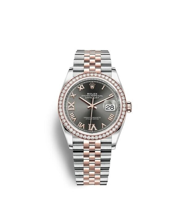 Rolex Datejust 36 Oyster 36 mm Oystersteel Everose gold and diamonds m126281rbr-0011