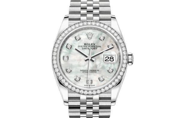 Rolex Datejust 36 Oyster 36 mm Oystersteel white gold and diamonds m126284rbr-0011