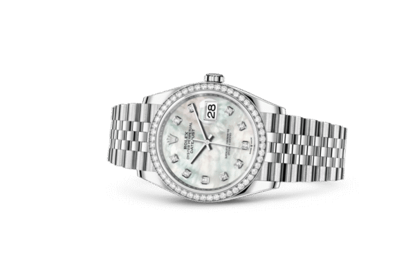 Rolex Datejust 36 Oyster 36 mm Oystersteel white gold and diamonds m126284rbr-0011