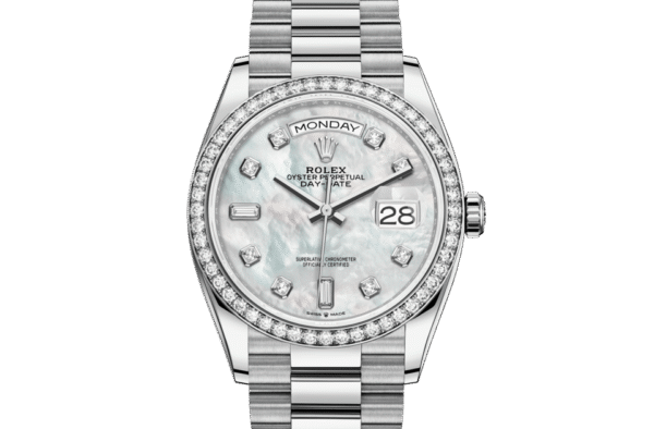 Rolex Day-Date 36 Oyster 36 mm white gold and diamonds m128349rbr-0004
