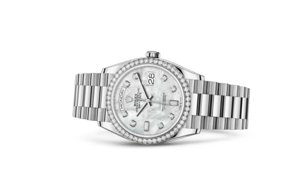 Rolex Day-Date 36 Oyster 36 mm white gold and diamonds m128349rbr-0004