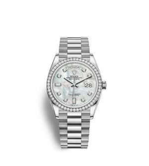 Rolex Day-Date 36 Oyster 36 mm white gold and diamonds m128349rbr-0004